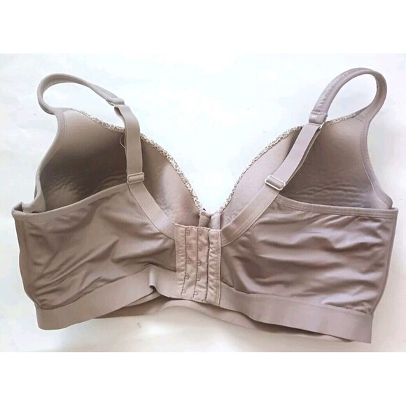 Cacique Lane Bryant Bra Size 44H Light Purple Modern LL Longline Ornate Lace - Picture 3 of 7